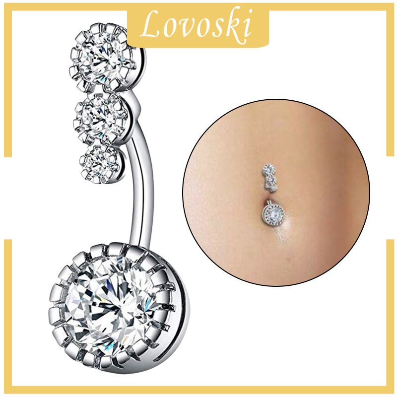 Khuyên Rốn Đính Đá Bằng Thép Y Tế