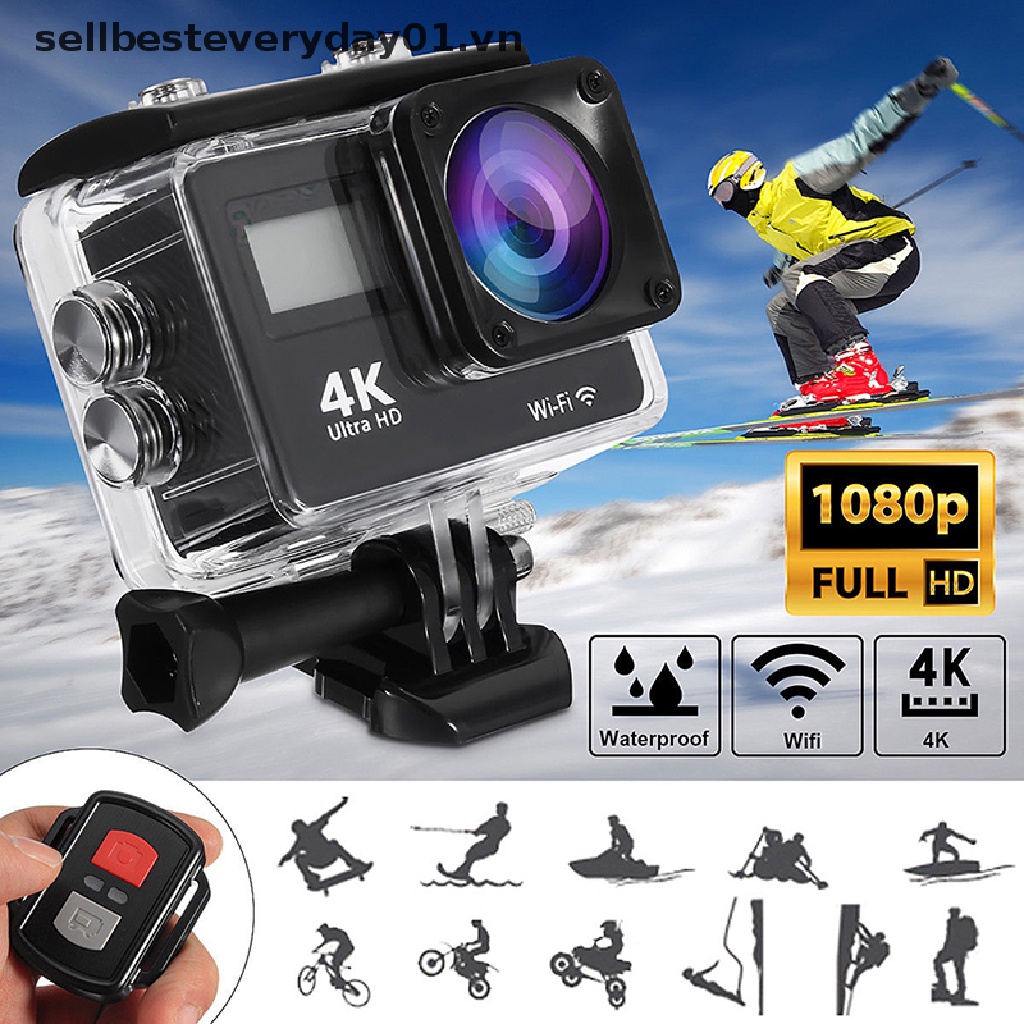 Camera hành trình hai màn hình 4K 1080P HD 2'' chống thấm nước As Go Pro UK
 | BigBuy360 - bigbuy360.vn