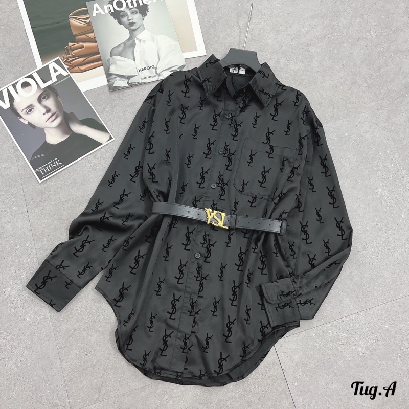 Sơ mi ysl kèm belt