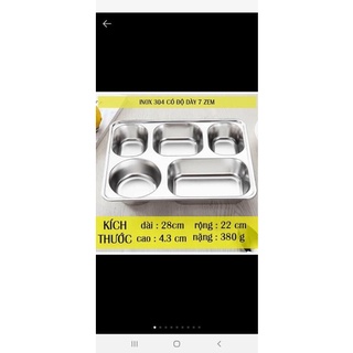 khay cơm inox có nắp đậy