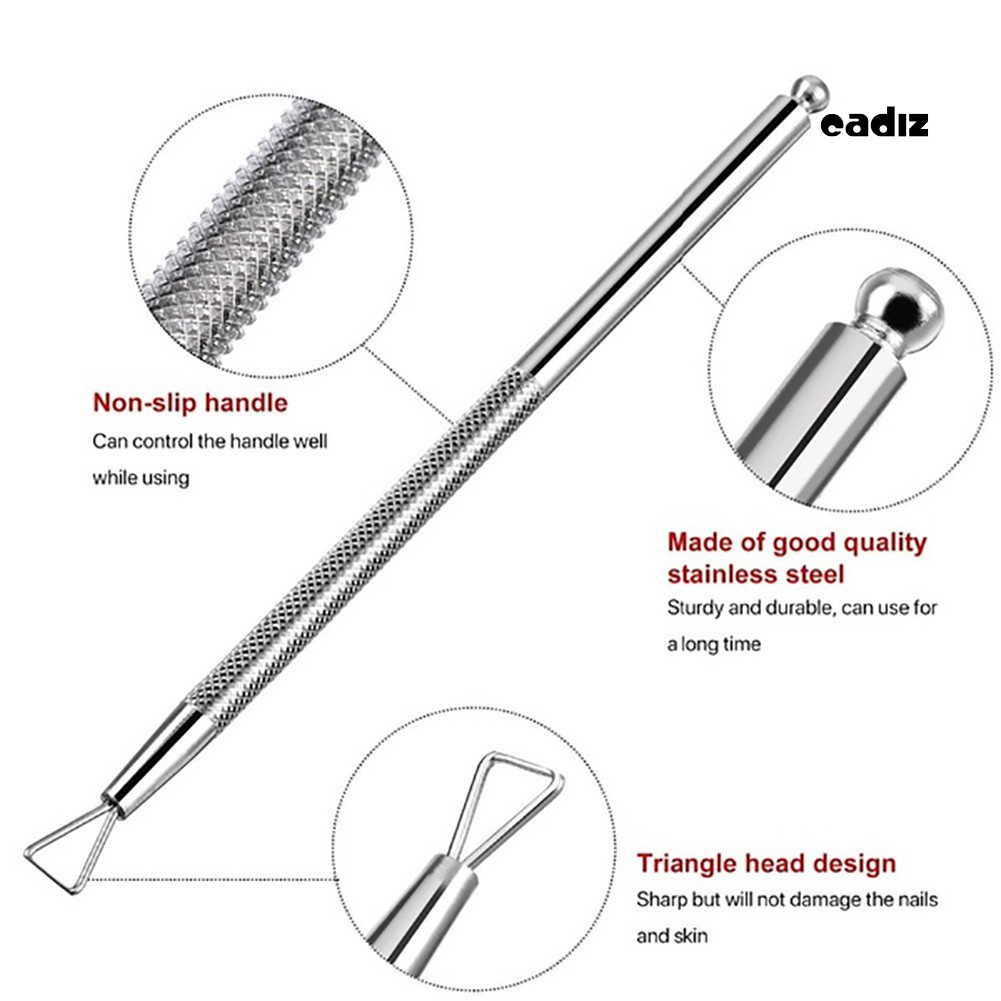[Hàng mới về] Cây Cạo Gel Sơn Móng Bằng Thép Không Gỉ Tiện Dụng
