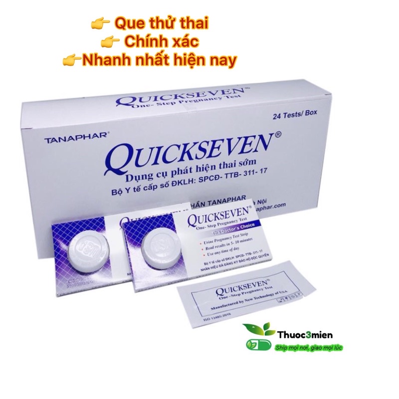 que thử thai Quickseven 2 vạch chính xác - test thử thai hai vạch sớm nhanh hiệu quả tức thì