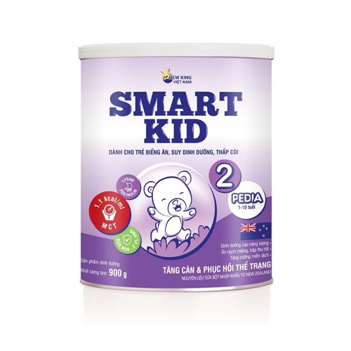 Sữa Smart Kid số 2 dành cho trẻ biếng ăn, suy dinh dưỡng, thấp còi 900g