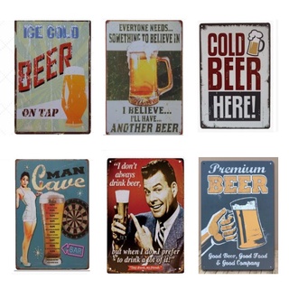 20x30cm Tranh thiếc chủ đề BEER ăn nhậu, trang trí decor quán nhậu, beer club, quán bar (phần 1)