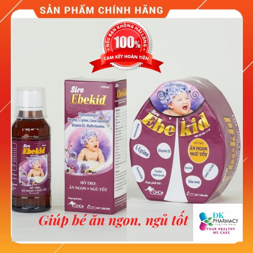 Siro EBEKID -giúp bé ăn ngon, ngủ tốt,hết biếng ăn, tăng cường hấp thu, tăng cường miễn dịch