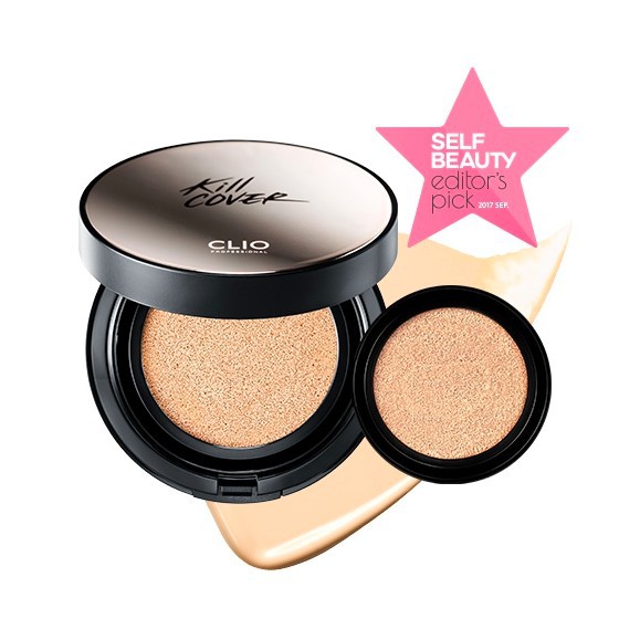 MBC SET PHẤN NƯỚC 2 lõi CLIO KILL COVER FOUNWEAR CUSHION XP SPF50+ PA+++ cho da dầu, hỗn hợp