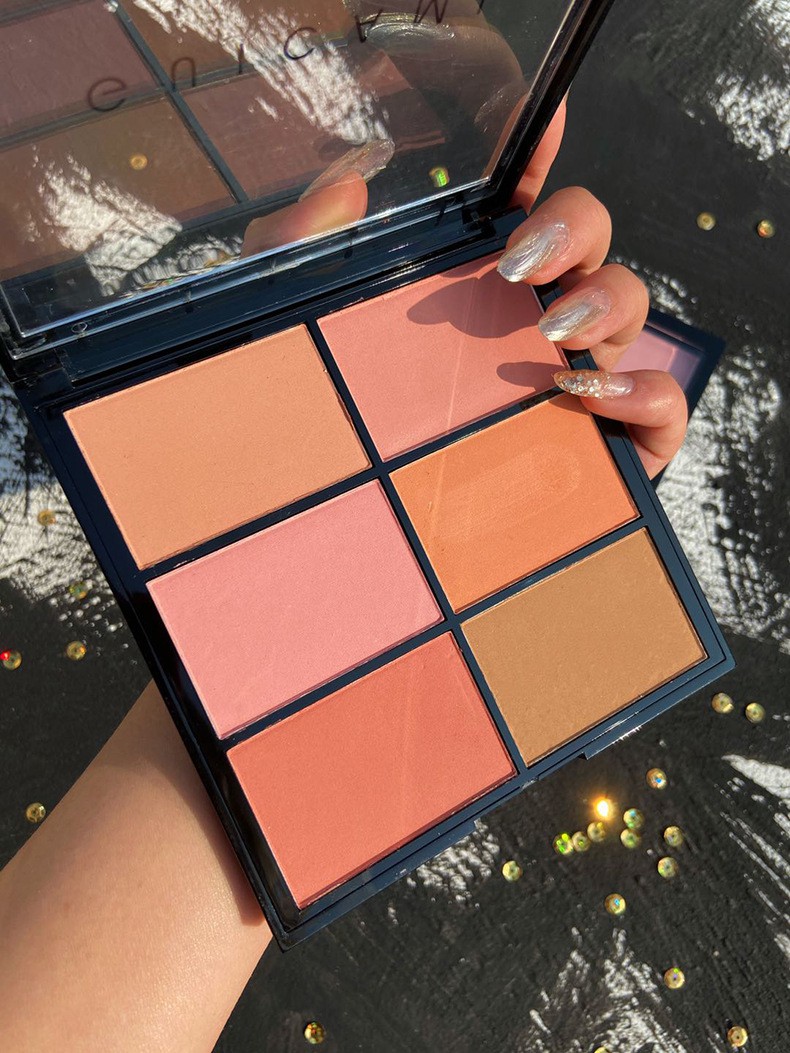 Bảng phấn má hồng Guicami có 6 màu trông nude tự nhiên dễ trang điểm | BigBuy360 - bigbuy360.vn