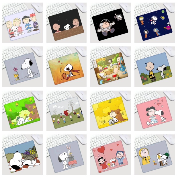 Miếng Lót Chuột In Hoạt Hình Snoopy Xinh Xắn Kích Thước 220x180x3mm