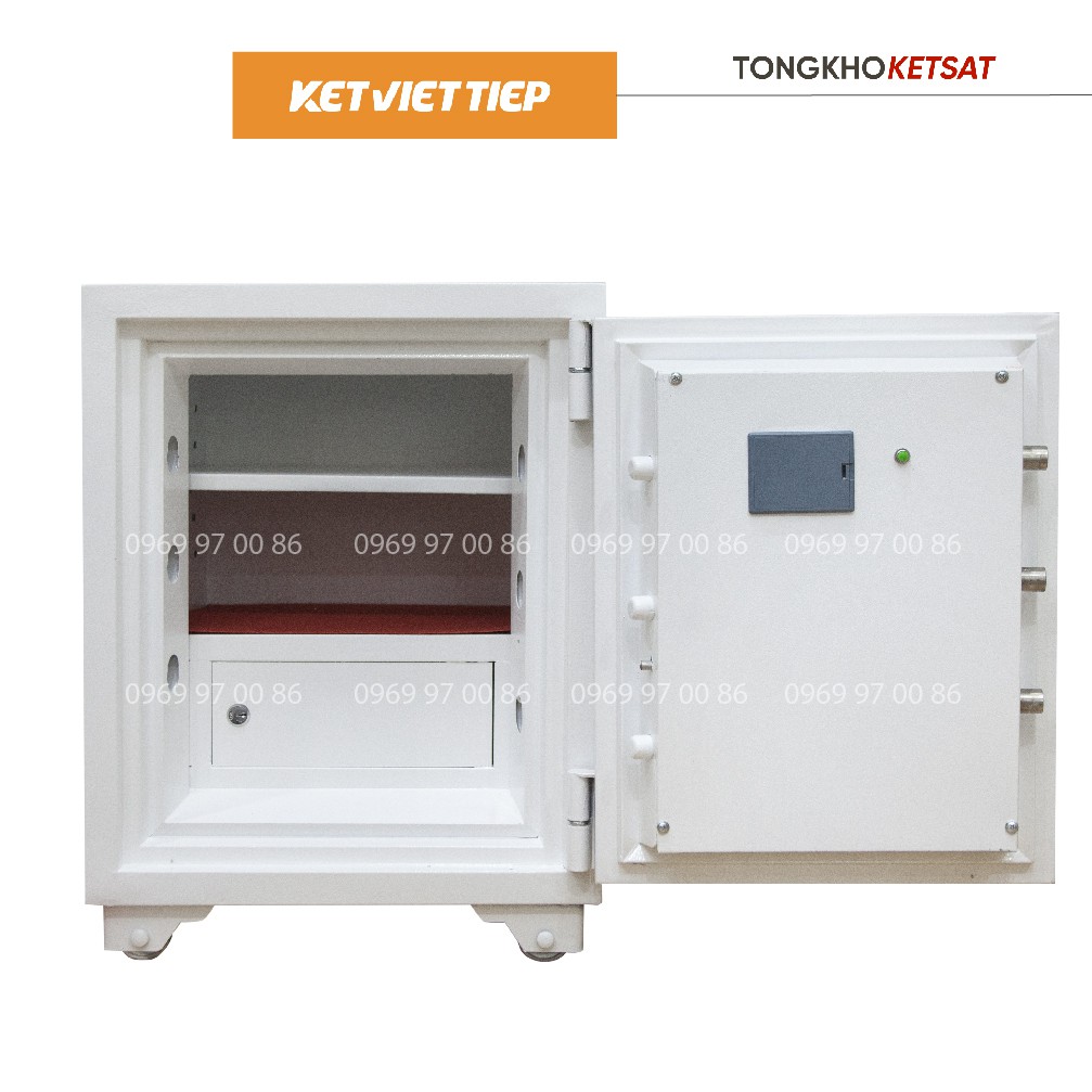 Két Sắt Việt Tiệp Vân Tay Cỡ Lớn KVT405-VT Nặng 90KG Két Chống Cháy Bảo Mật Cao Có Báo Động (Freeship)