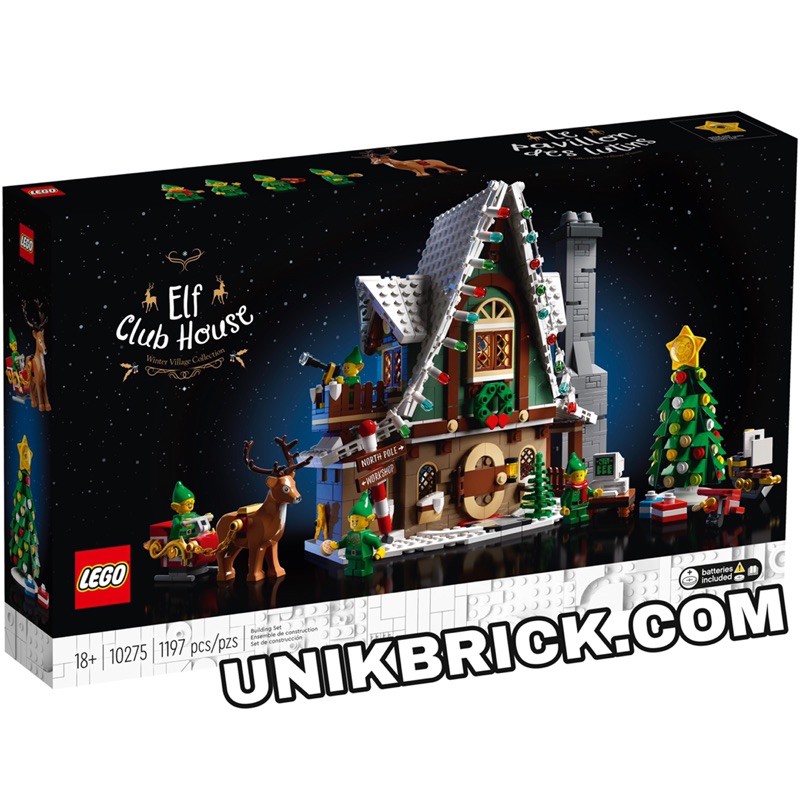 Lego UNIK BRICK 10275 Creator Elf Club House Ngôi nhà của người tí hon chính hãng (như hình).