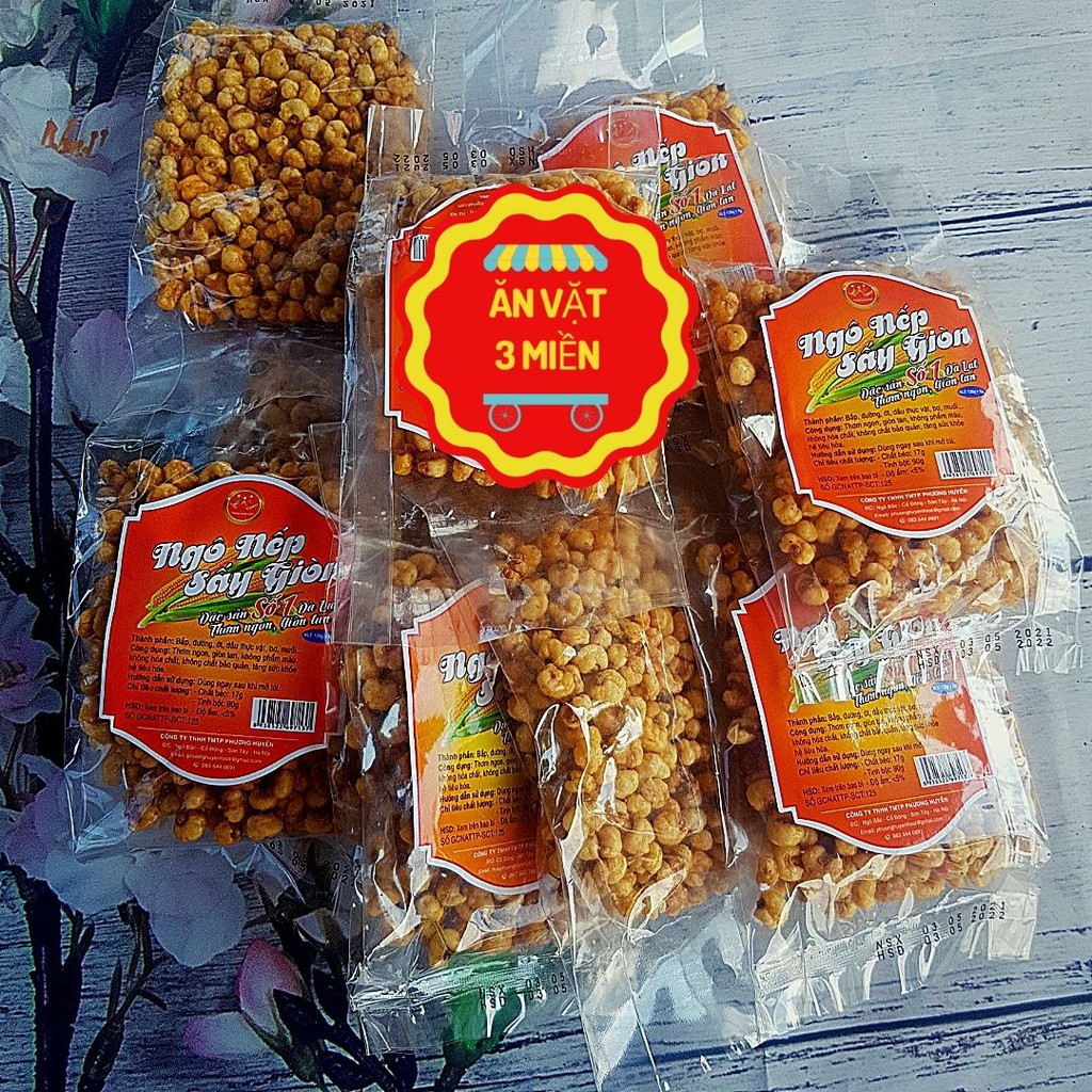 Ngô Nếp Sấy Giòn Đặc Sản Đà Lạt / Phương Huyền Food gói 120gr