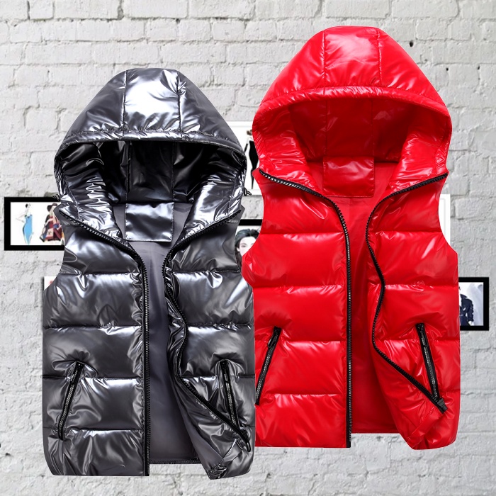 Áo phao nam ba lỗ có mũ hàng cao cấp xịn không nhàu