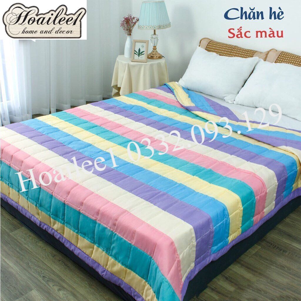 Chăn hè thu trần bông mẫu mã đa dạng chất liệu cotton poly 1m8x2m trần 2 mặt