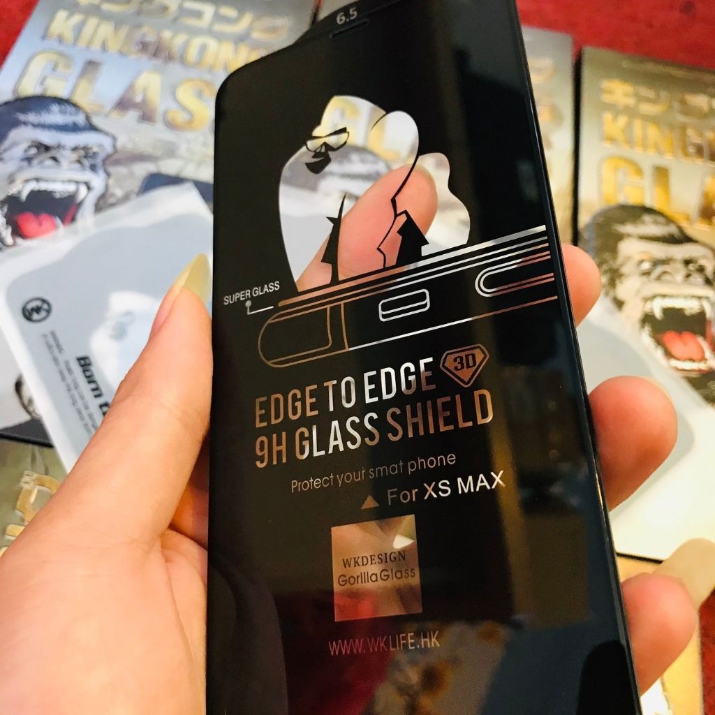 Kính cường lực iPhone King Kong Hộp Sắt dánh cho iPhone các đời từ X đến 13 Promax - Chinchincase