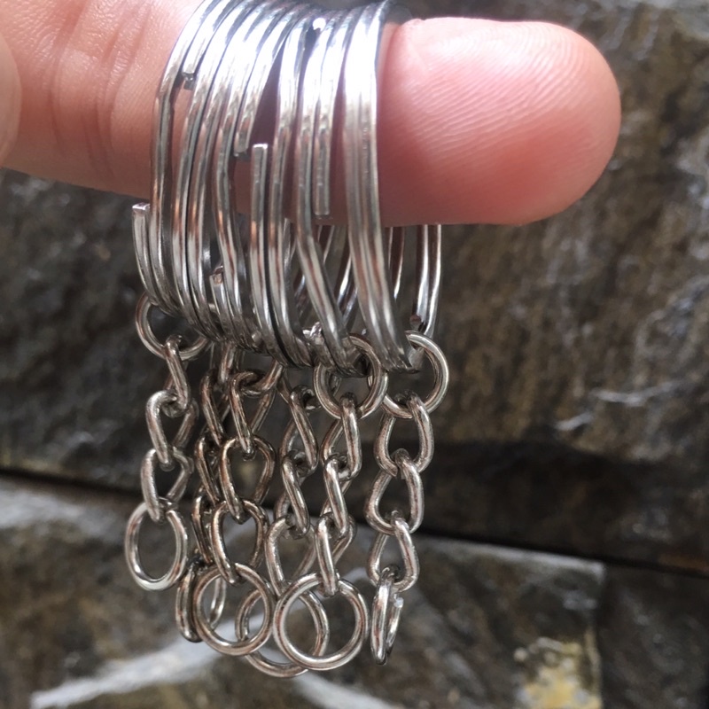 Khoen móc khóa dẹp xích loại dày  50 - 100 cái