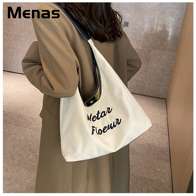 Menas Túi Xách canvas Cỡ Lớn In Họa Tiết Thời Trang Cho