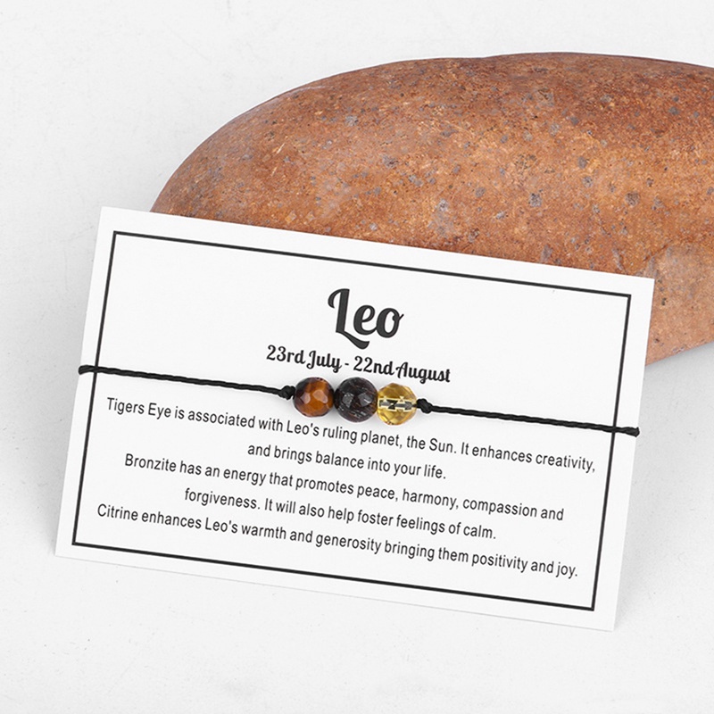 Vòng Tay Chuỗi Hạt Đá Tự Nhiên 12 Cung Hoàng Đạo Thời Trang