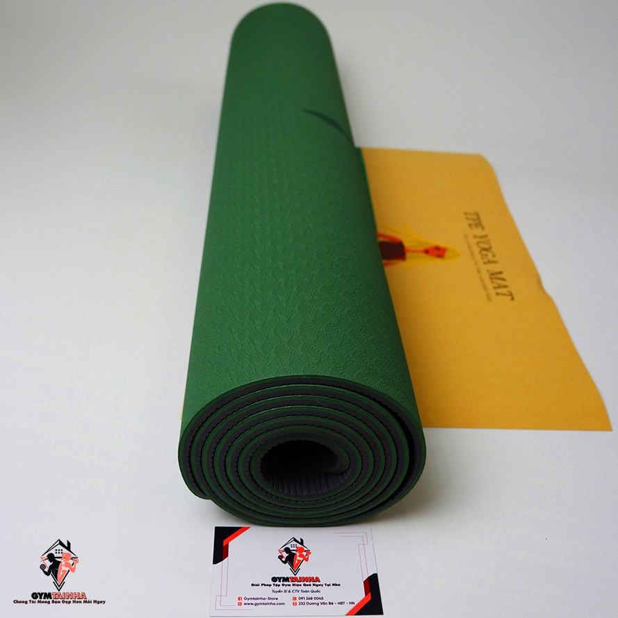 Thảm Tập Yoga Định Tuyến 6mm 2 Lớp Cao Cấp, Thảm Yoga TPE Cao Cấp Chống Trượt, Thảm Tập  Gym Yoga Pilates, Thảm Yoga TPE