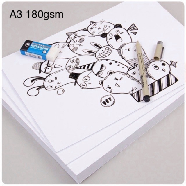 Giấy A3 [10 tờ] định lượng 180gram