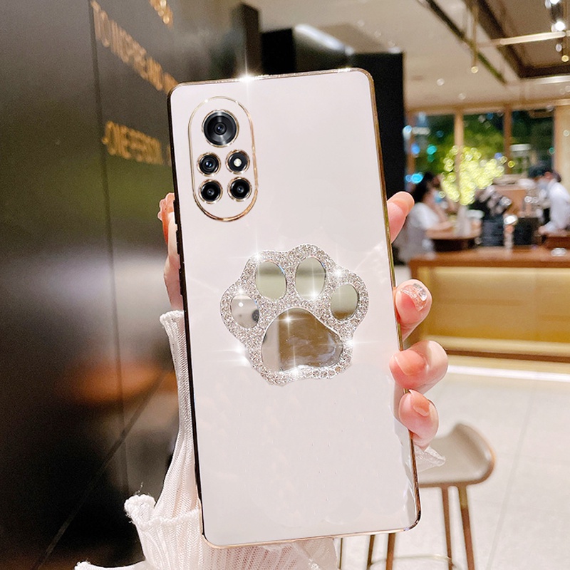 Ốp Điện Thoại Mềm Có Giá Đỡ Hình Chân Chó Hoạt Hình Đính Đá Lấp Lánh Cho Samsung Galaxy Note 20 S21 S22 Note20 Ultra S10 Note 10 Lite A81 A91 Note10 Plus