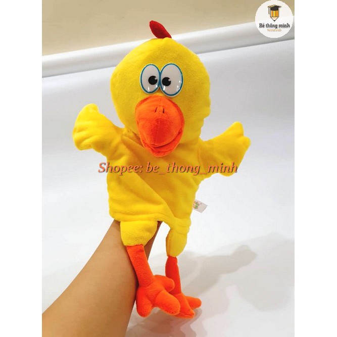 Rối bàn tay hình con GÀ CON há miệng được- Bé thông minh kể chuyện sáng tạo