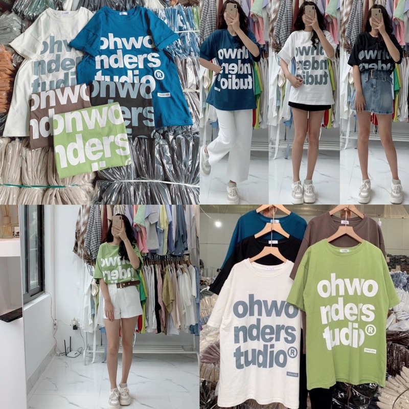 [Ảnh thật/Video]Áo phông OHwo to rộng Hàn Quốc Áo phông basic