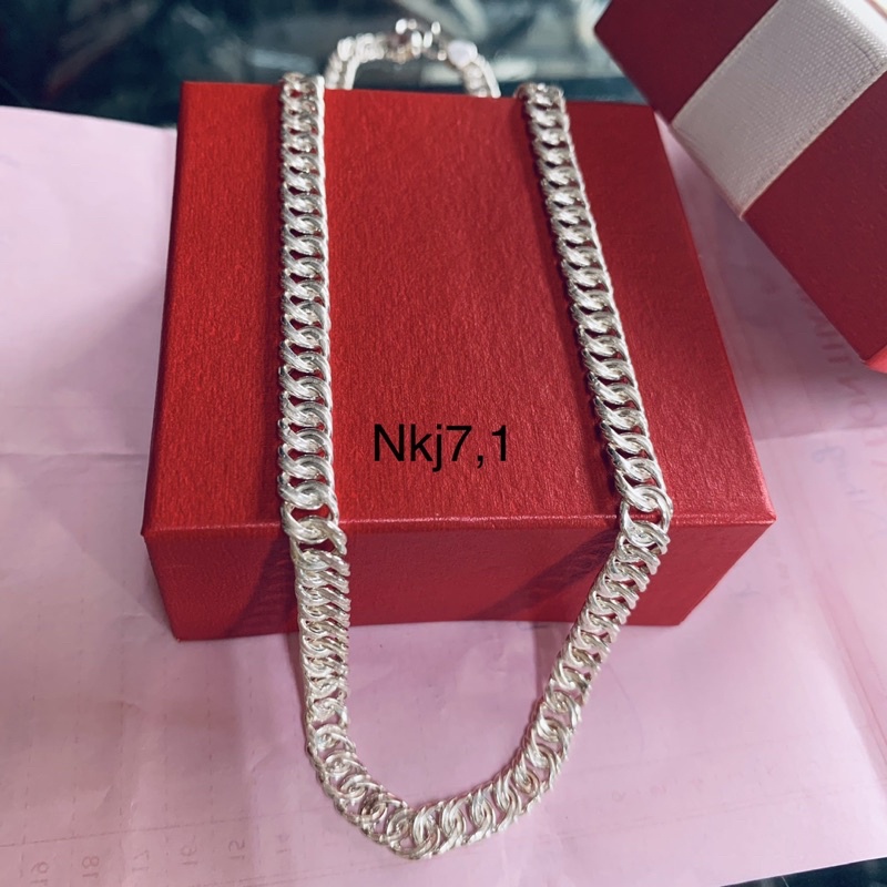 VÒNG CỔ NAM BẠC TA DÁNG MẮT XÍCH ĐƠN GIẢN