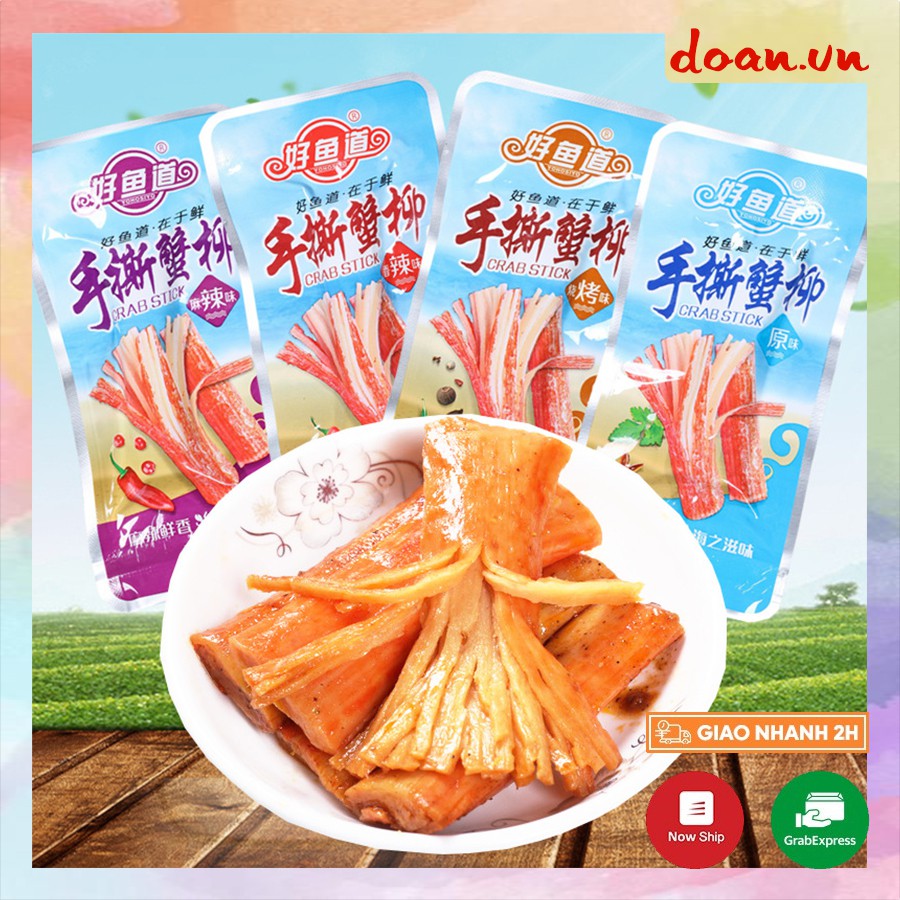 Thanh cua tẩm vị 14g, thanh cua ăn vặt 4 vị siêu ngon ăn cay, mặn, ngọt