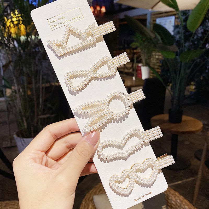 (Mới về) Kẹp mái ngọc trai giả dễ thương phong cách Hàn Quốc Tatitava