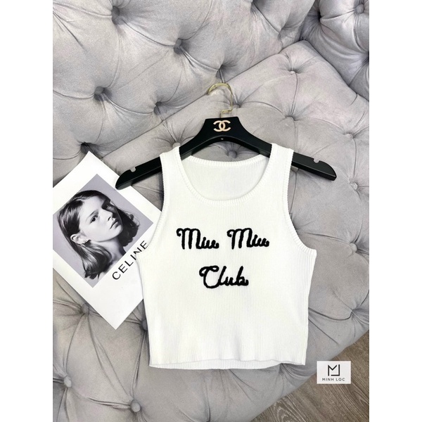 BÁN SỈ ÁO LEN BALO QC MIU MIU ĐEN TRẮNG CHO NỮ