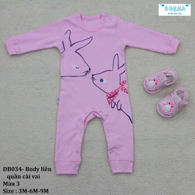 Body cài vai dài tay dokma