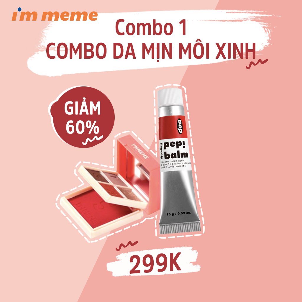 Combo Môi Mọng Mắt Sáng I’m Meme I’m Multi Cube Và Pep! Balm