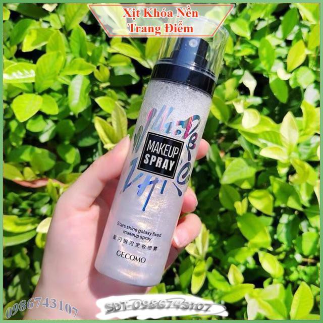 Xịt nhũ cố định lớp trang điểm Gecomo Star Shine Galaxy Spray bản dupe của Mac Fix+ Shimmer SV