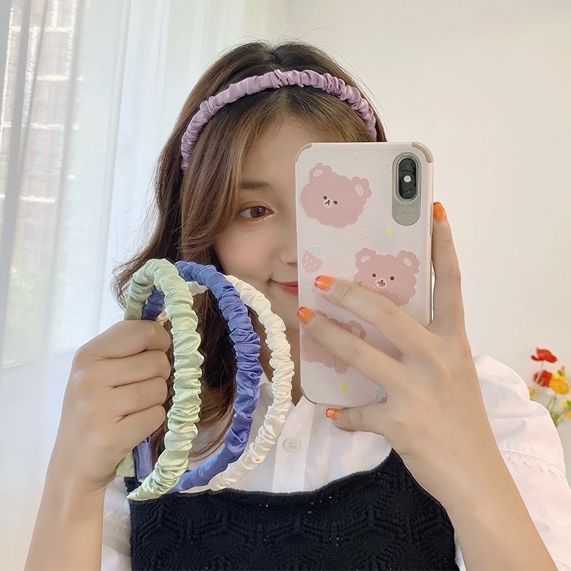 Bờm Vải Nhún Pastel Phong Cách Hàn Quốc Dễ Thương - Cài tóc nữ xinh xắn