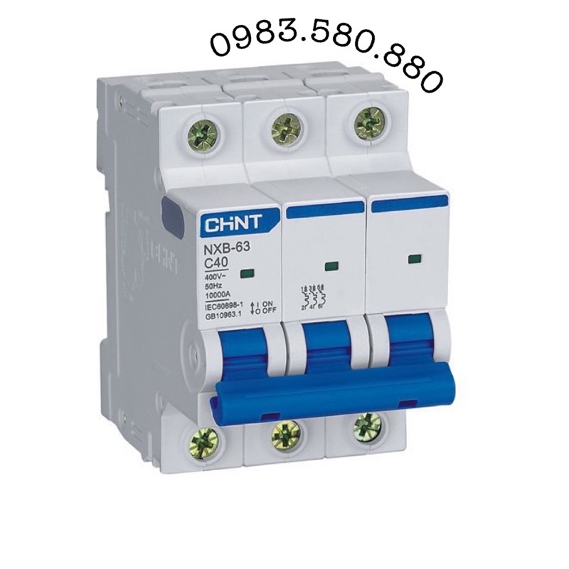 APTOMAT (ÁT CÀI) MCB CHINT NXB-63 3P C16 6A, 10A, 16A, 20A, 25A, 32A, 40A, 50A, 63A