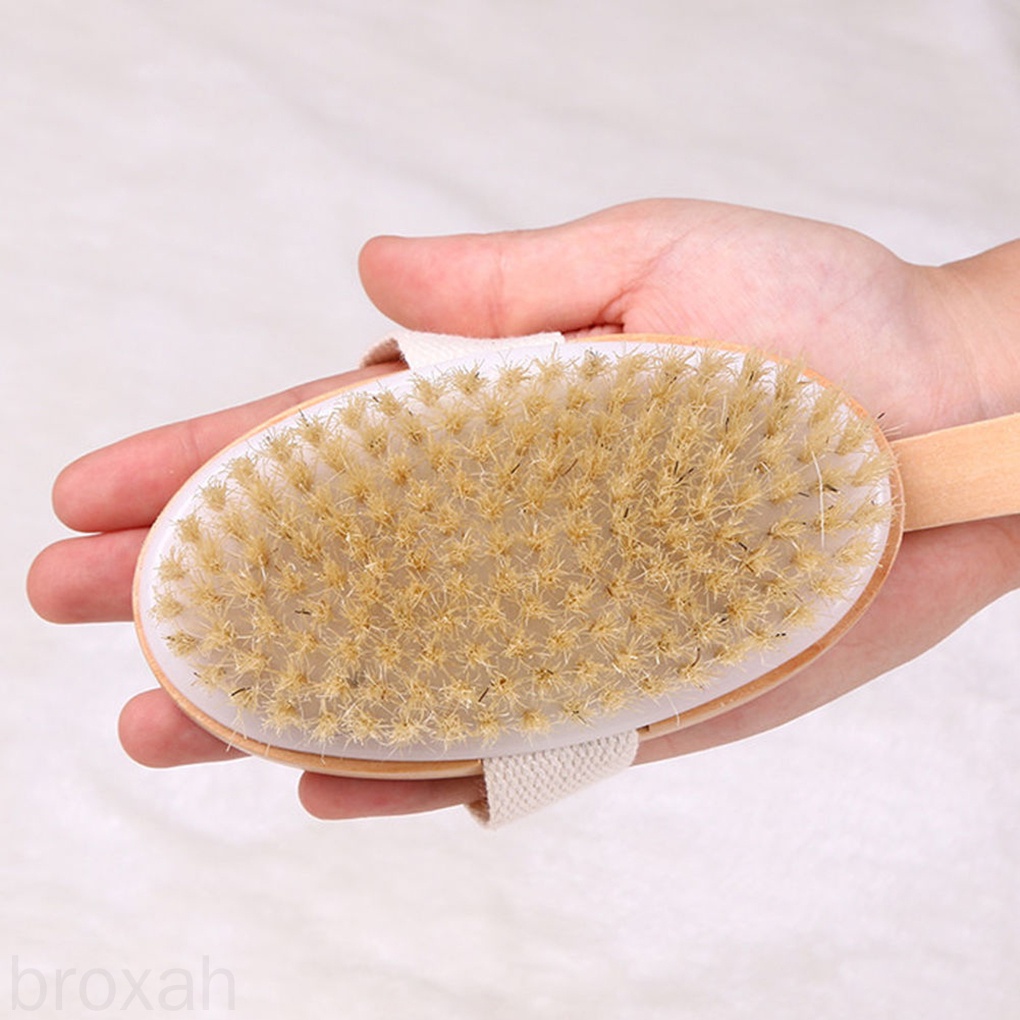 Bàn Chải Chà Lưng Tay Cầm Gỗ Tiện Dụng