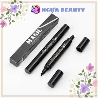🦄 BÚT Kẻ Mắt 2 ĐẦU Định Hình Lâu Trôi LOẠI MỎNG long lasting eyeliner nội địa bút dạ dễ kẻ mắt mèo sỉ tốt NGỰA BEAUTY