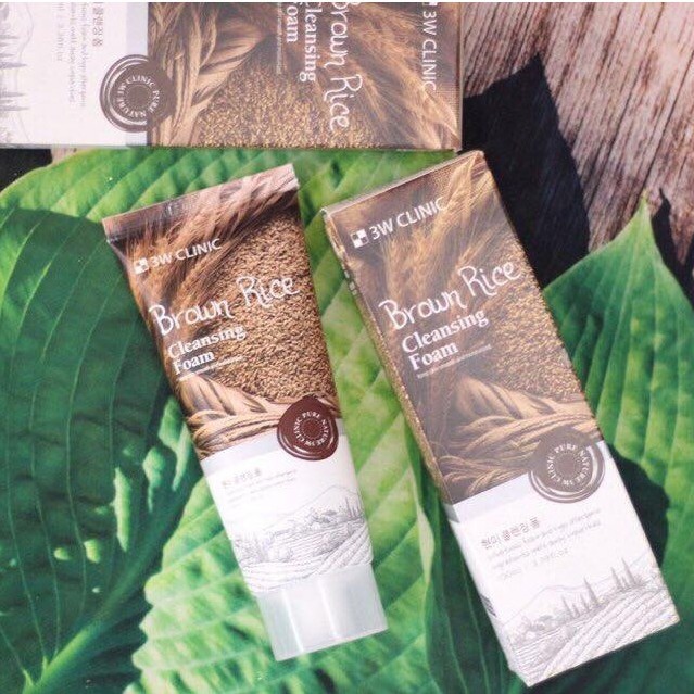 Sữa rửa mặt chiết xuất gạo da khô, trà xanh da dầu 3w clinic, xe khít lỗ chân lông [ cam kết hàng Hàn Quốc 100%]