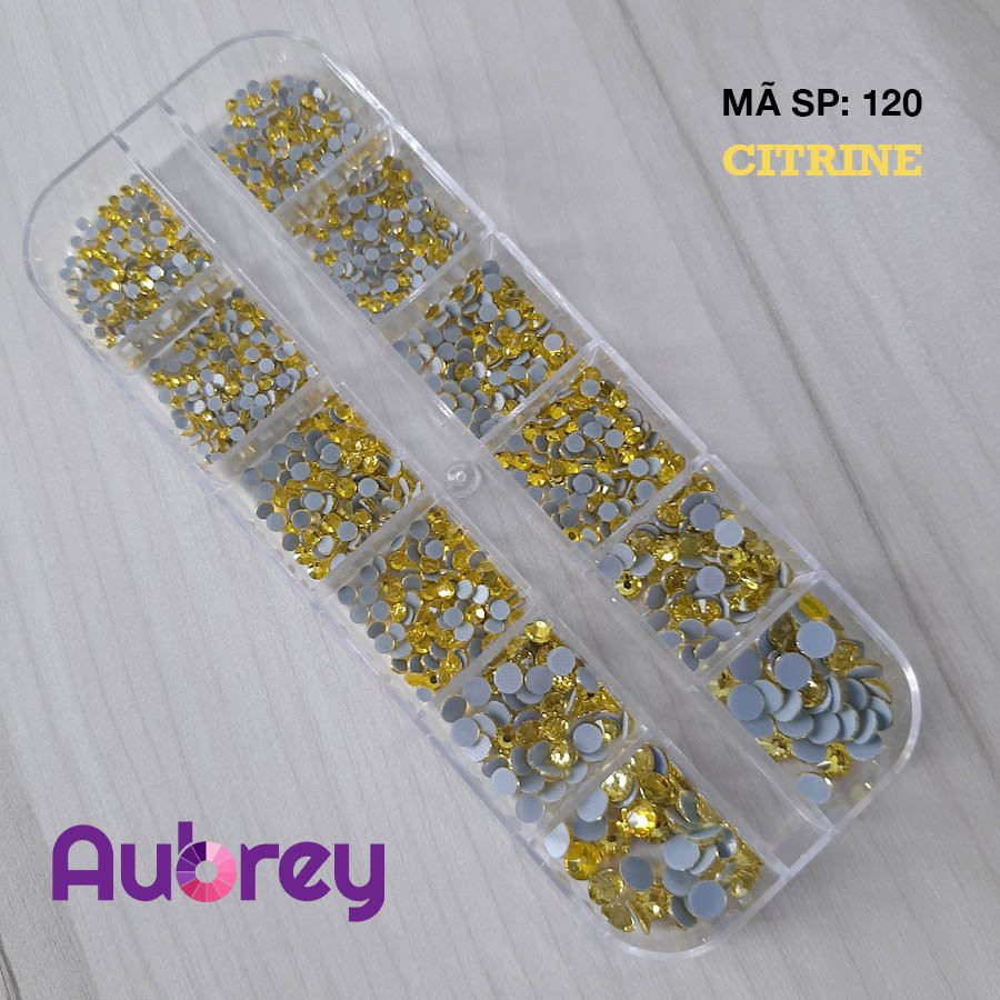 [Mã SP 120] Đá Nail Chân Lưới Mặt Cắt Đá Màu Citrine