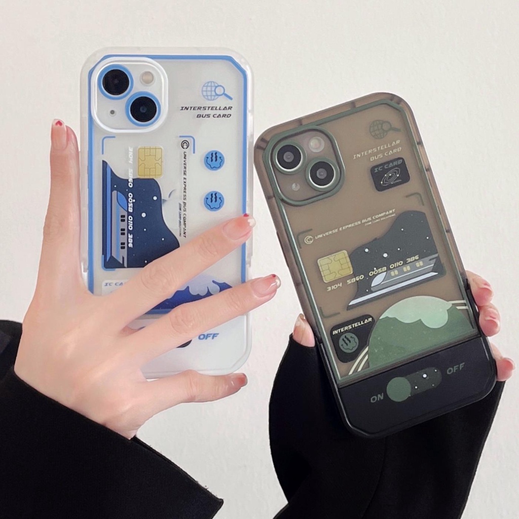 Ốp Điện Thoại Silicone Tpu Mềm Trong Suốt In Hình Hành Tinh Có Giá Đỡ Ẩn Cho iphone 13 12 11 pro xs max xr 7 / 8plus