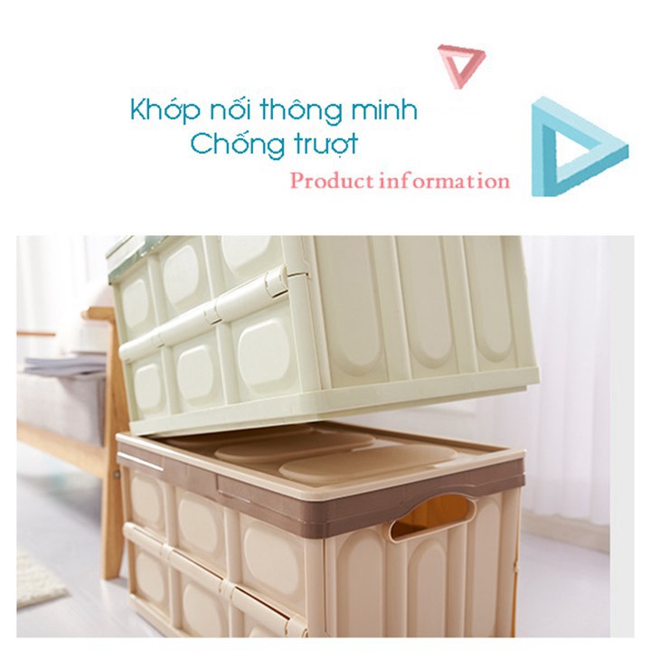 ( Giá Tốt )Thùng nhựa để đồ xếp gọn 50 lít  53x35x30cm