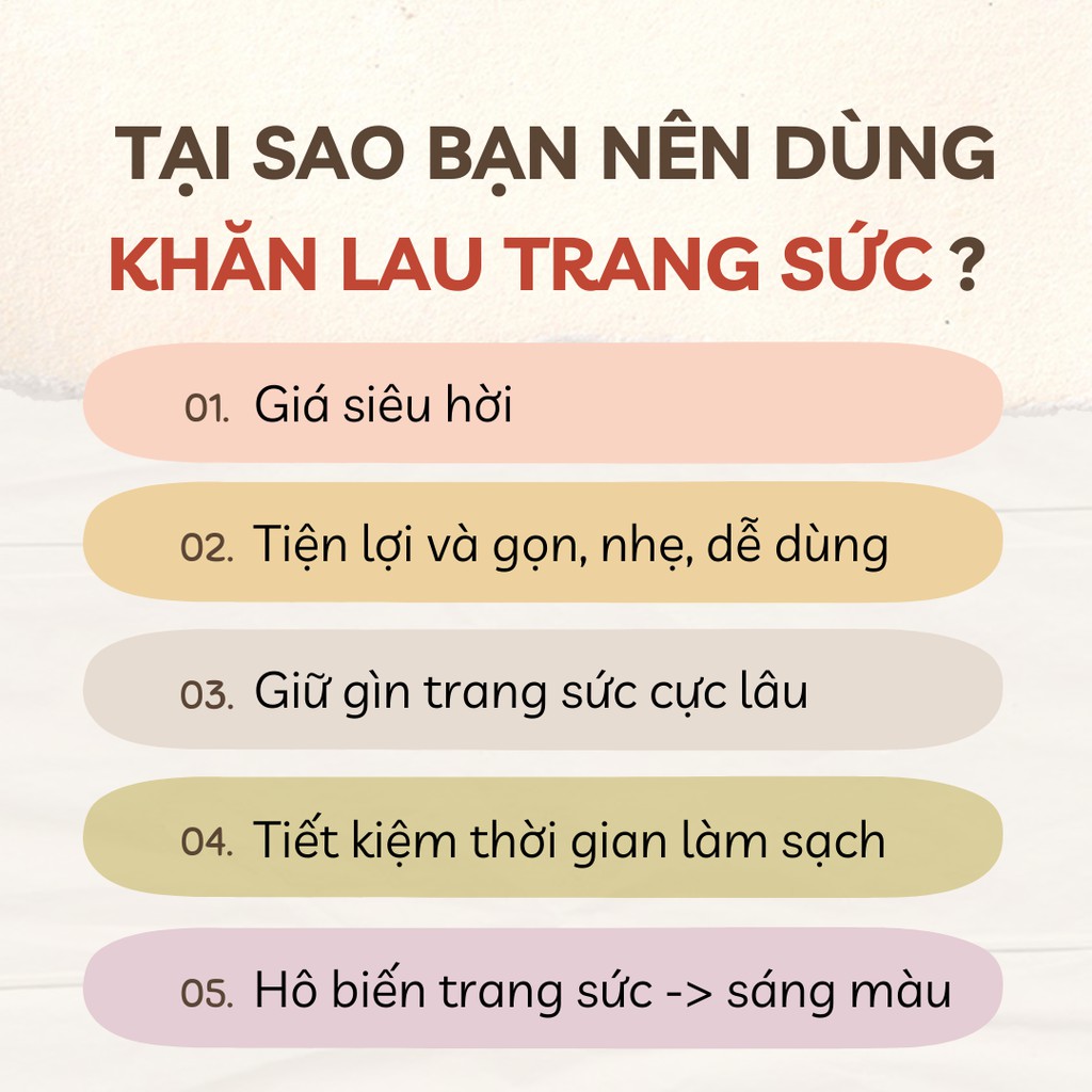 KHĂN LAU TRANG SỨC BẠC - lau chùi làm sạch kim loại (COMBO DỤNG CỤ VỆ SINH ĐỒNG HỒ và trang sức)