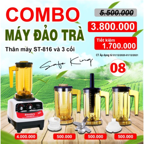 Máy Đảo Trà Đa Năng ST 318 Có Thể Xay Sinh Tố, Đánh Bọt Milk Foam