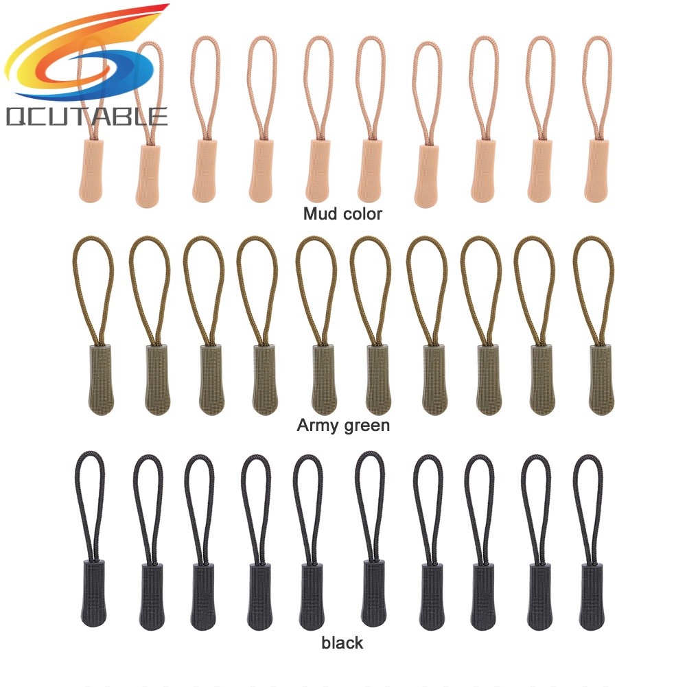Set 10 đầu khóa dây kéo thay thế chống trượt cho balo
