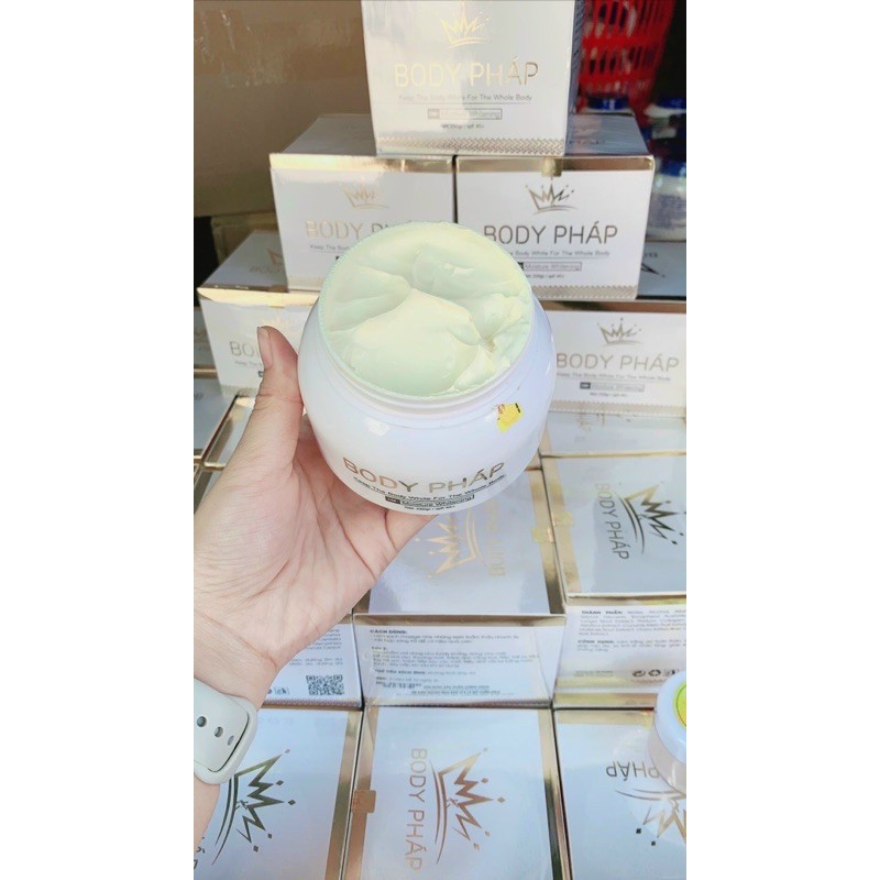 CHÍNH HẢNG- KEM BODY PHÁP SIÊU TRẮNG MỊN- TẶNG KÈM Ủ TRẮNG PHÁP