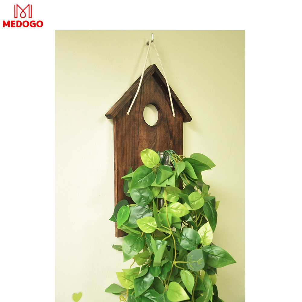 KHUNG GỖ TREO TƯỜNG HÌNH NGÔI NHÀ TRỒNG CÂY THỦY SINH LỌ HOA THỦY TINH, BẢNG GỖ TREO TƯỜNG DECOR TRANG TRÍ NHÀ CỬA