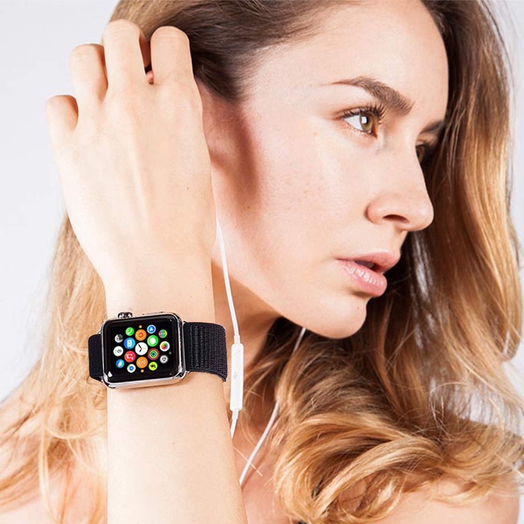 Dây Đeo Nylon Cho Đồng Hồ Thông Minh iWatch Series 7 6 5 4 3 2 SE Watch 40mm 44mm 41mm 45mm