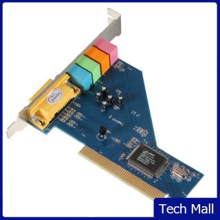4 Channel 8738 Chip 3D Audio Stereo PCI Sound Card for Win7 64 Bit
