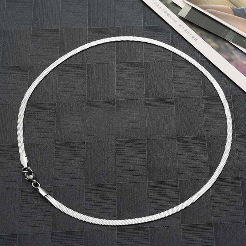 Dây Chuyền Nam Trơn 3mm, Vòng Cổ Nam Dẹp Cực Đẹp