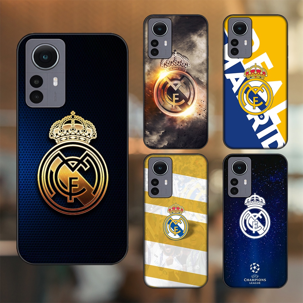 Ốp lưng Xiaomi 12 viền đen in hình Real Madrid